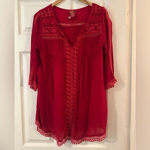 Johnny Was red tunic
